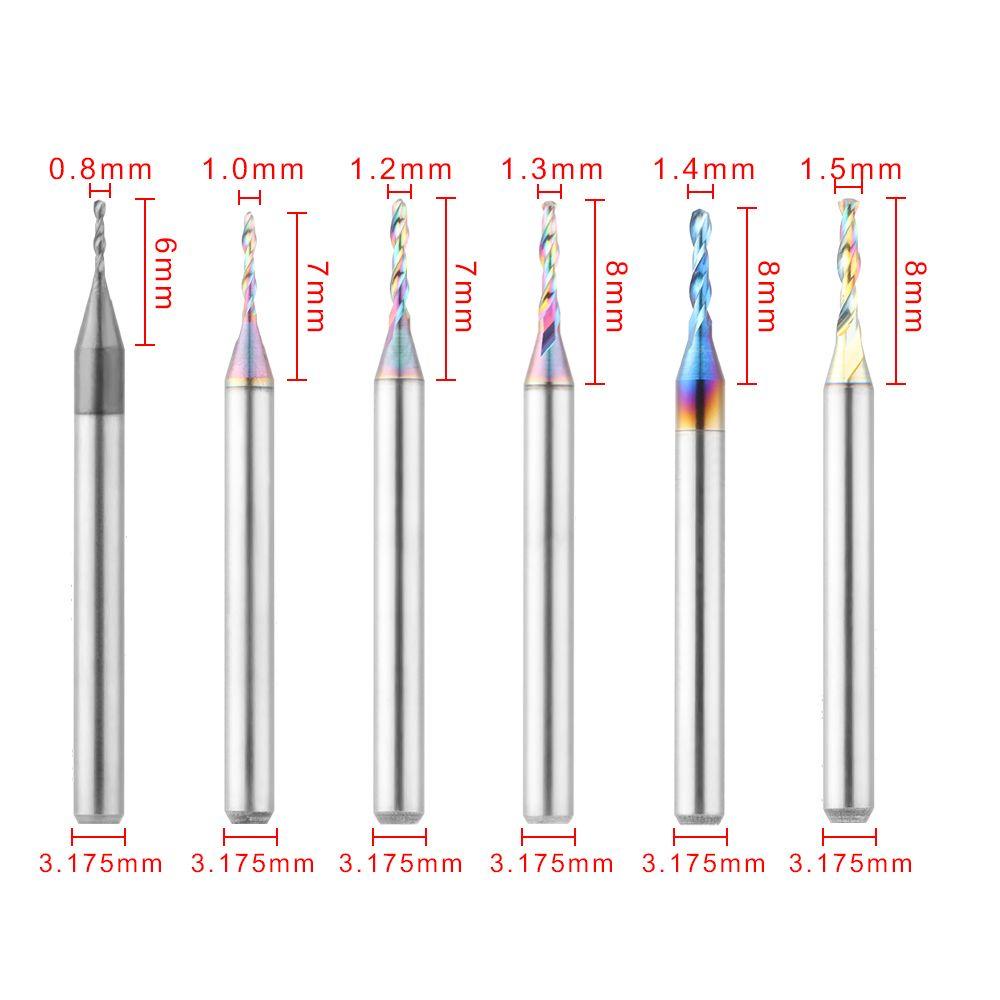 Mũi Khoan Cắt Bằng Hợp Kim Đồng 0.8 / 1.0 / 1.2 / 1.3 / 1.4 / 1.5mm Tiện Dụng