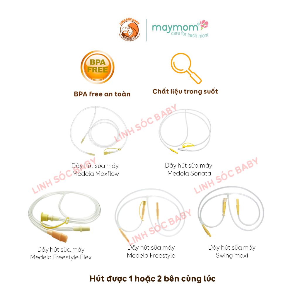 Dây Máy hút sữa Medela Sonata,MaxFlow,FreeStyle,FreeStyle Flex,Swing,Swing Maxi chính hãng do Medela/Maymom sản xuất