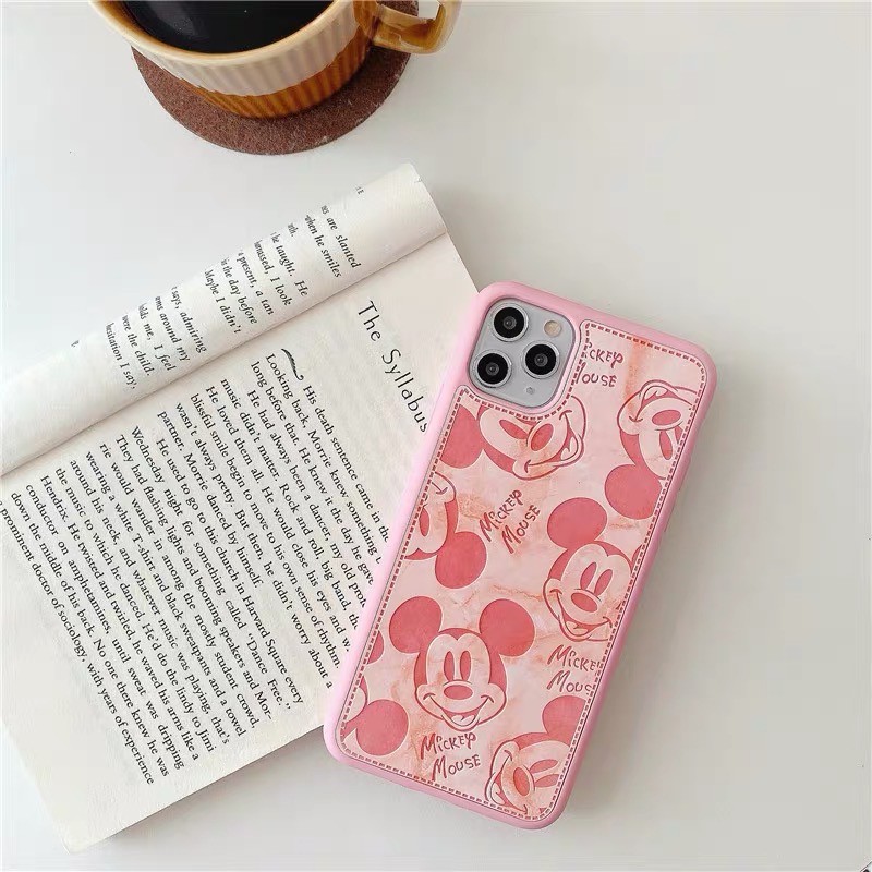 Ốp mickey hồng dành cho iPhone 7 8  7 Plus 8 Plus  X Xs Xr XsMax iPhone 11 11 Pro 11 Promax | BigBuy360 - bigbuy360.vn