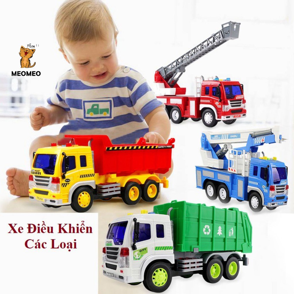 Bộ Đồ Chơi Xe Điều Khiển Từ Xa Đa Dạng Mẫu Dành Cho Bé Xe Rác - Xe Cứu Hỏa -Xe Công Trình,Cho Bé Lựa Chọn-MEOMEOSHOP2021
