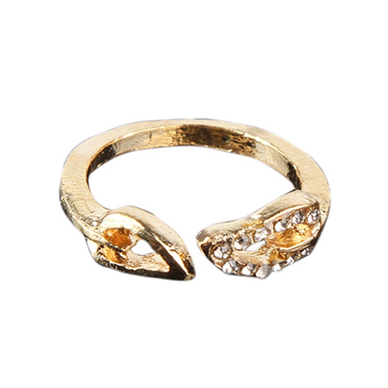 Nhẫn hợp kim dạng hở hình chiếc lá xinh xắn cá tính dành cho nữ