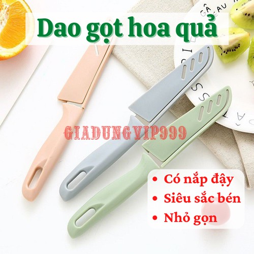 Dao gọt hoa quả trái cây đa năng có nắp đậy an toàn siêu sắc bén nhỏ gọn bền đẹp bỏ túi du lịch