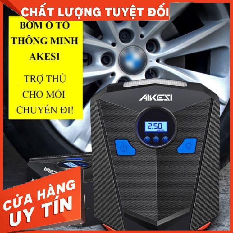 Bơm Lốp Ô Tô - Điện Tử Tự Ngắt Kèm Đèn Pin Siêu Sáng AIKESI Chính Hãng | Bảo Hành 12 Tháng