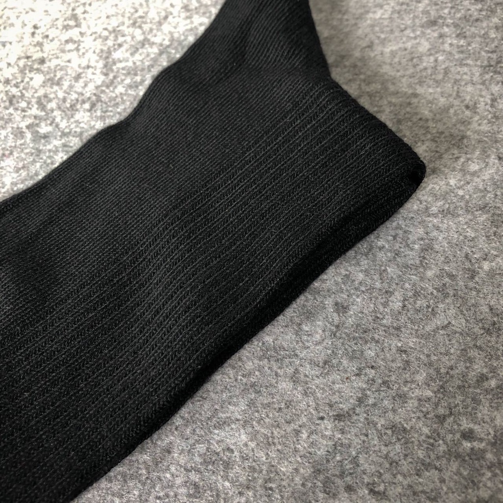 TẤT (VỚ) nam màu đen dệt gân tăm chất liệu cotton mềm mại đi êm chân và thấm hút mồ hôi và kháng khuẩn PHÊ TẤT