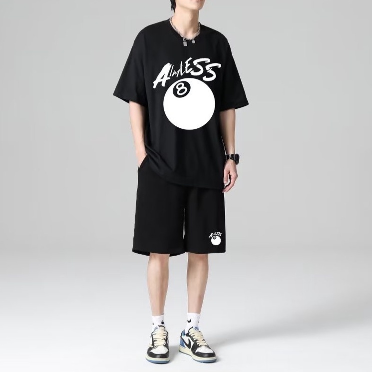 Set Áo Thun Ngắn Tay + Quần Short đồ bộ thể thao nữ Thời Trang sét bộ thể thao Hàn Quốc bộ thể thao nam