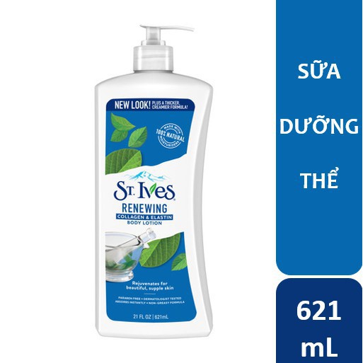 Sữa Dưỡng Thể Trẻ Hóa Da St.Ives Skin Renewing Body Lotion Collagen Elastin 621ml