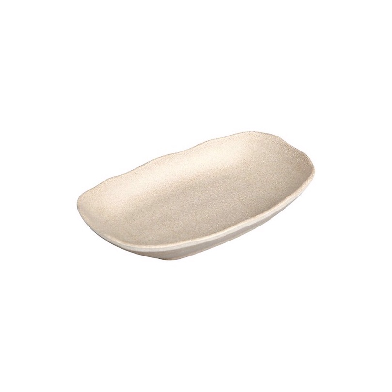 Dĩa dài melamin KORMEL 220x122mm màu kem E10701