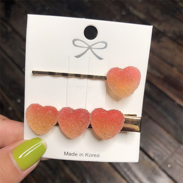 [FREESHIP] Kẹp tóc kẹo dẻo hình trái tim ngôi sao đáng yêu, kẹp tóc phụ kiện xinh xắn phiên bản Hàn Quốc