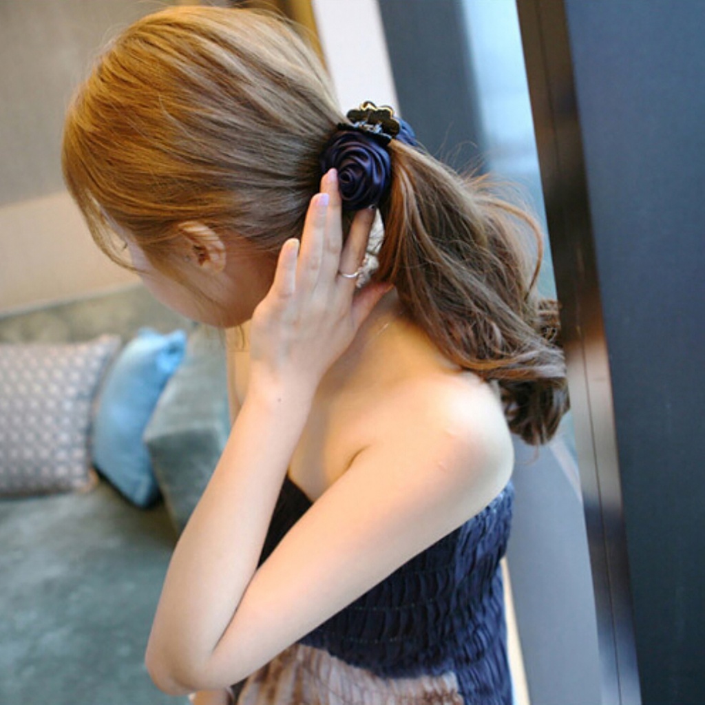 Kẹp tóc càng cua hình hoa hồng thanh lịch thời trang cho nữ