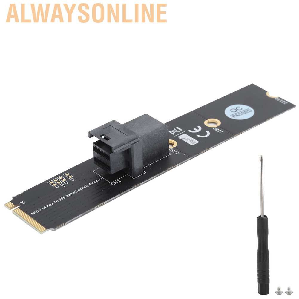 Bộ Chuyển Đổi Sim Sff-8643 Mini-Sas Hd 36pin Sang M.2 Key M