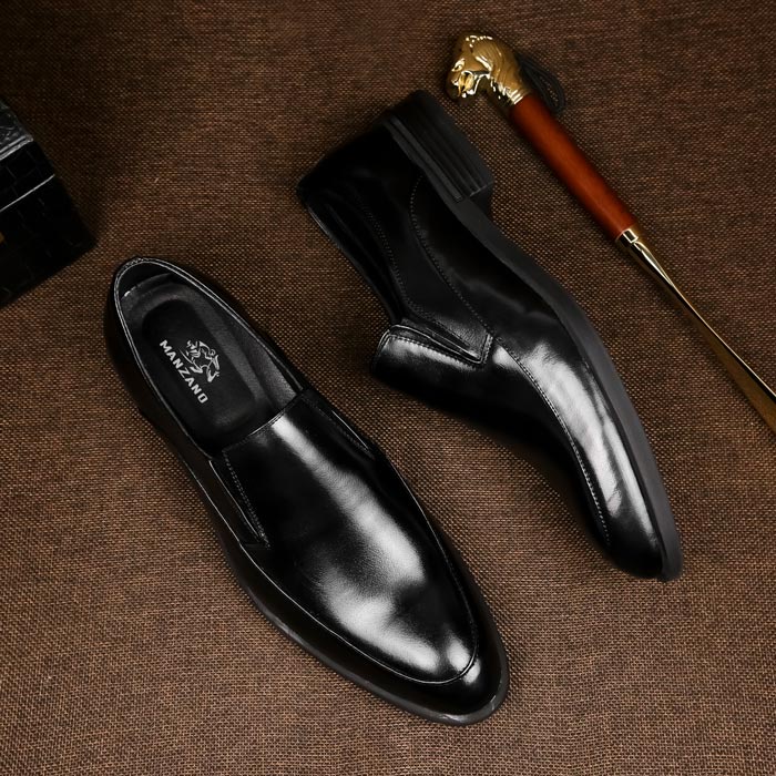 Giày nam đẹp da thật Manzano chống nhăn đẳng cấp M61168