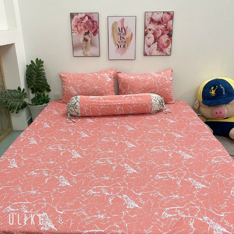 BỘ 4 DRAP GA THUN LANH HÀN  VÂN ĐÁ MỀM MƯỚT SANG CHẢNH COOL NGẦU