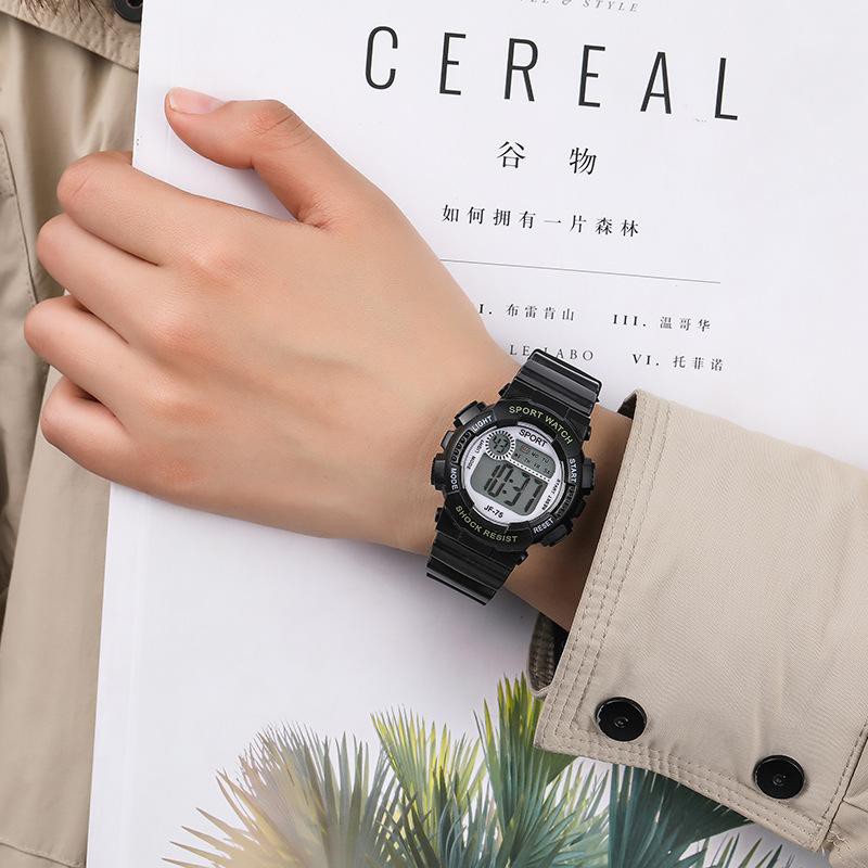 ĐỒNG HỒ NỮ DÂY CAO SU SPORT D406 JF75 ĐIỆN TỬ MẶT TRÒN NHỎ XINH