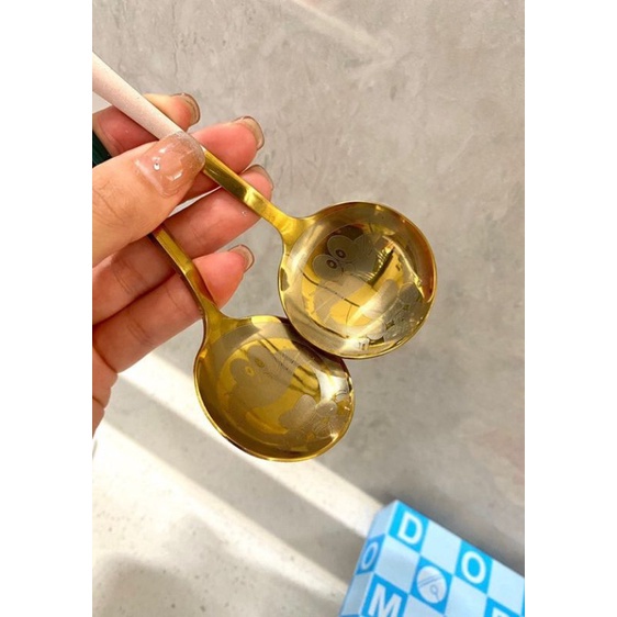 Set 4 thìa doraemon inox dễ thương, muỗng inox 410 doremon thép không gỉ nhiều màu