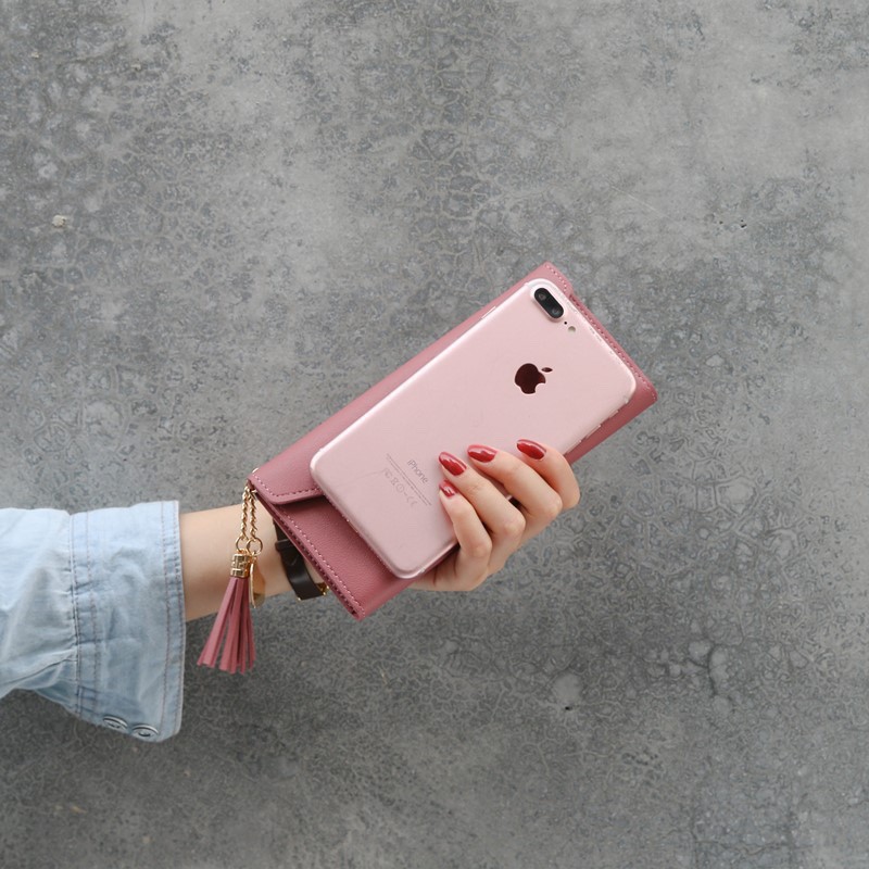 Ví nữ dài nhiều ngăn cầm tay cao cấp đẹp đựng tiền giá rẻ VD01 | BigBuy360 - bigbuy360.vn