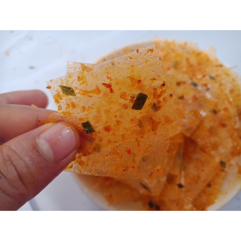 Gói 200g bánh tráng trộn sa tế tép hành
