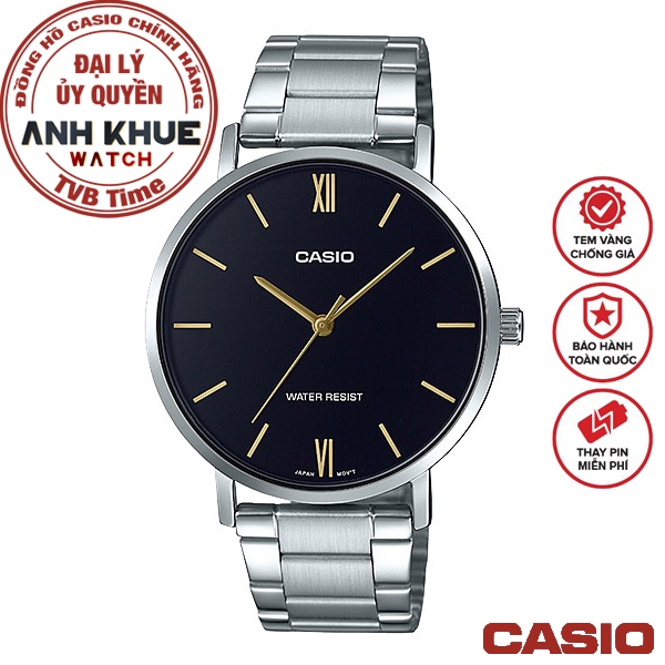 Đồng hồ nam dây kim loại Casio Standard chính hãng Anh Khuê MTP-VT01 Series
