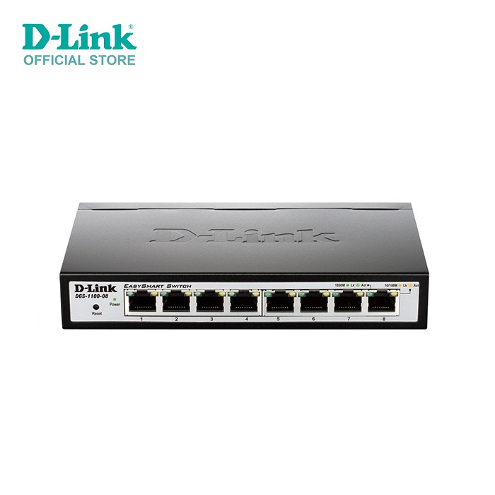 8-Port Layer 2 Lite Smart Managed Gigabit Switch D-Link DGS-1100-08