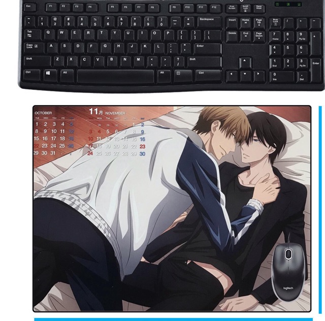 Lót chuột anime couple BL nhiều mẫu khổ 20x24cm dẻo