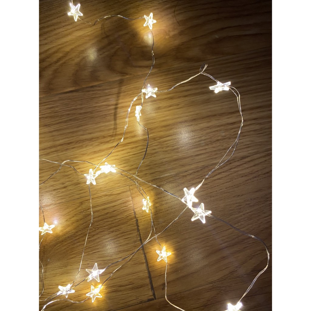 ( Xả Kho 7 Ngày Free Ship) ĐÈN ĐOM ĐÓM – FIREFLY LIGHT ( FAIRY LIGHT) - HÌNH NGÔI SAO 5M 50 BONG