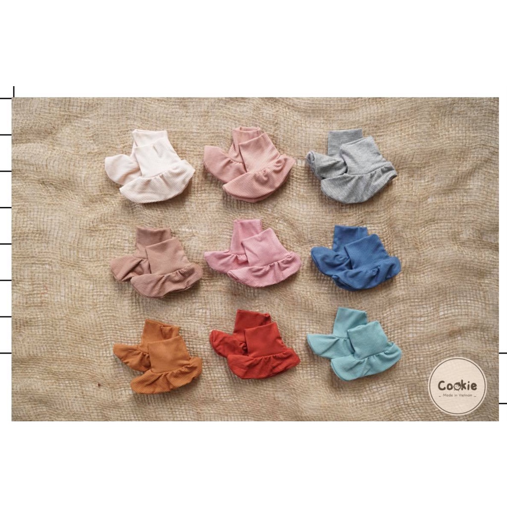 Bao tay chân Cookie cottom mềm,mát cho bé sơ sinh