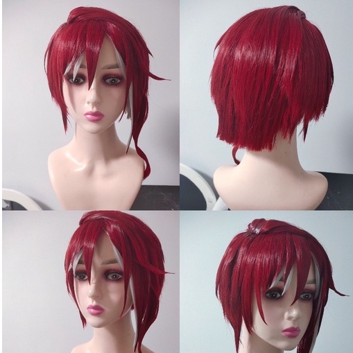 [Hàng Order] wig/tóc giả cơ bản nữ 60cm cosplay màu vàng hồng cam đỏ nâu đen trắng bạc tím xanh