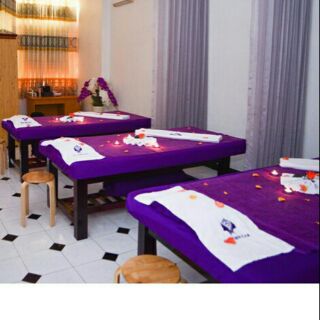 Ga bọc đệm spa+ vỏ gối đồng màu