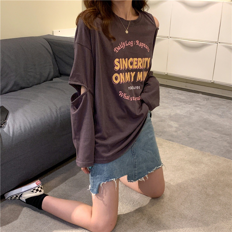 Áo thun tay dài thời trang Hàn Quốc dành cho bạn nữ