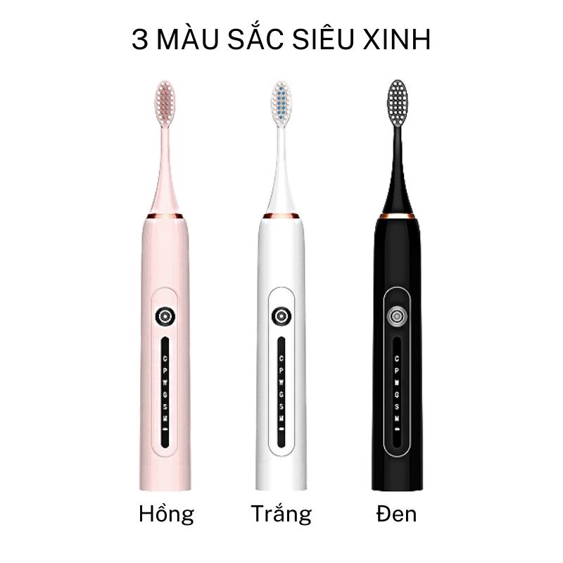 Bàn chải điện đa năng thông minh JIASHI 6 chế độ chăm sóc răng IPX7 chống nước tốc độ quay 42000 vòng/phút BCD02