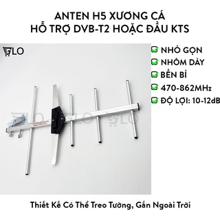 Anten H5 Xương Cá Chuyên Cho Tivi Hỗ Trợ DVB-T2 Hoặc Đầu KTS