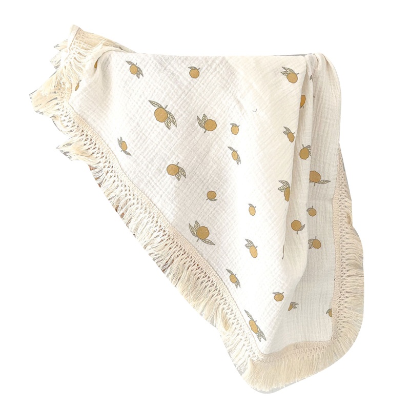 Chăn Quấn Em Bé Chất Liệu Cotton Mềm Mại Phối Tua Rua Dùng Làm Đạo Cụ Chụp Ảnh