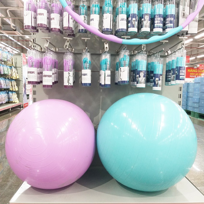 Bóng tập thể dục Yoga Ball Lock&lock HLW805BLU 55cm & 65cm Kèm Bơm và Hướng Dẫn Tập