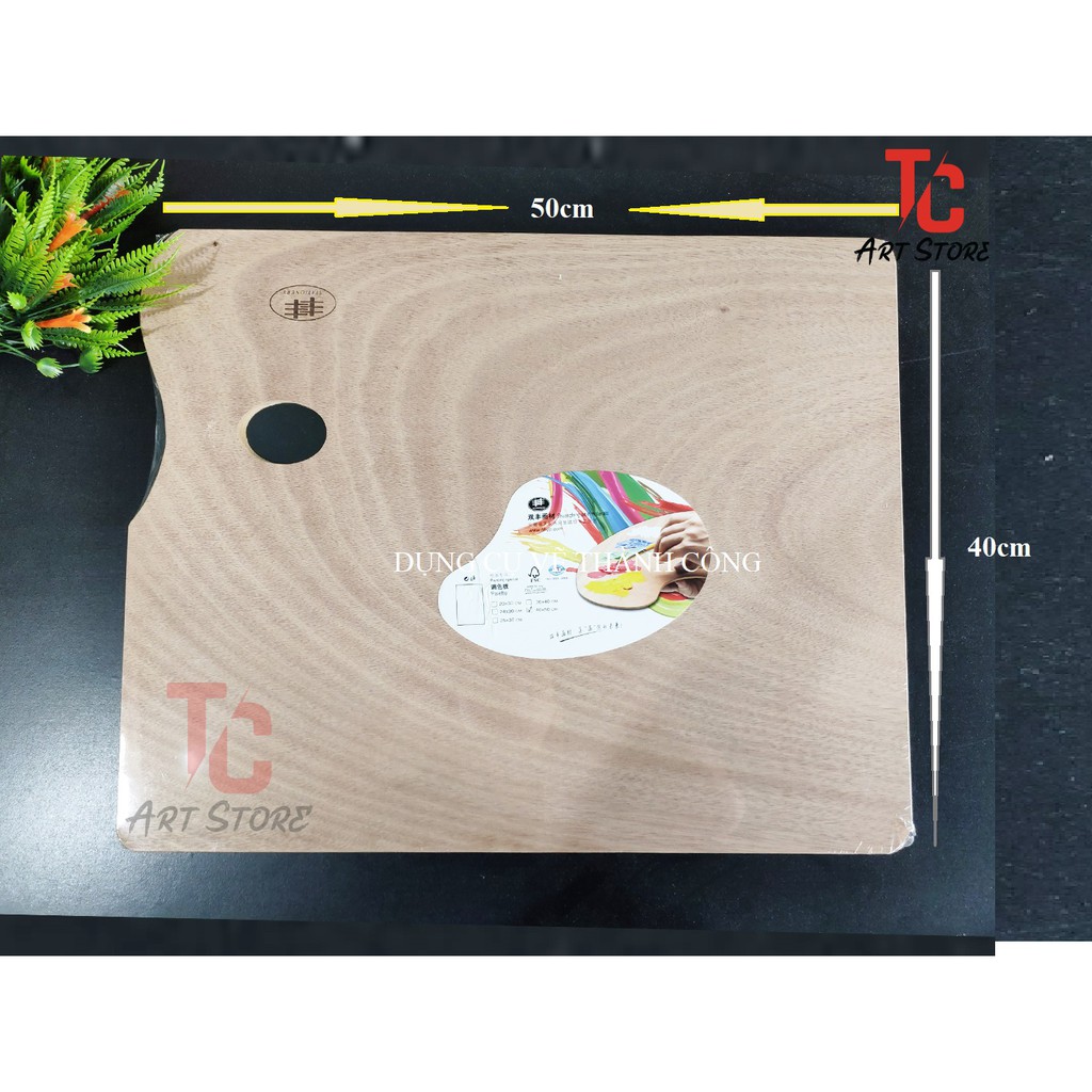 Khay Pha Màu Gỗ Vuông Size Lớn 40x50cm STATIONERY - BẢNG PHA MÀU TRƠN - [ TC ART ]