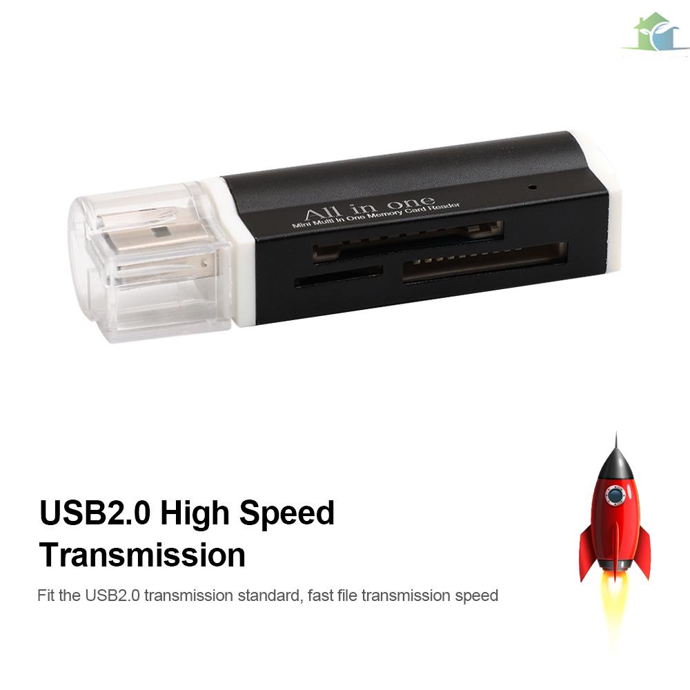 Đầu Đọc Thẻ Nhớ Usb 2.0 Mini Đen