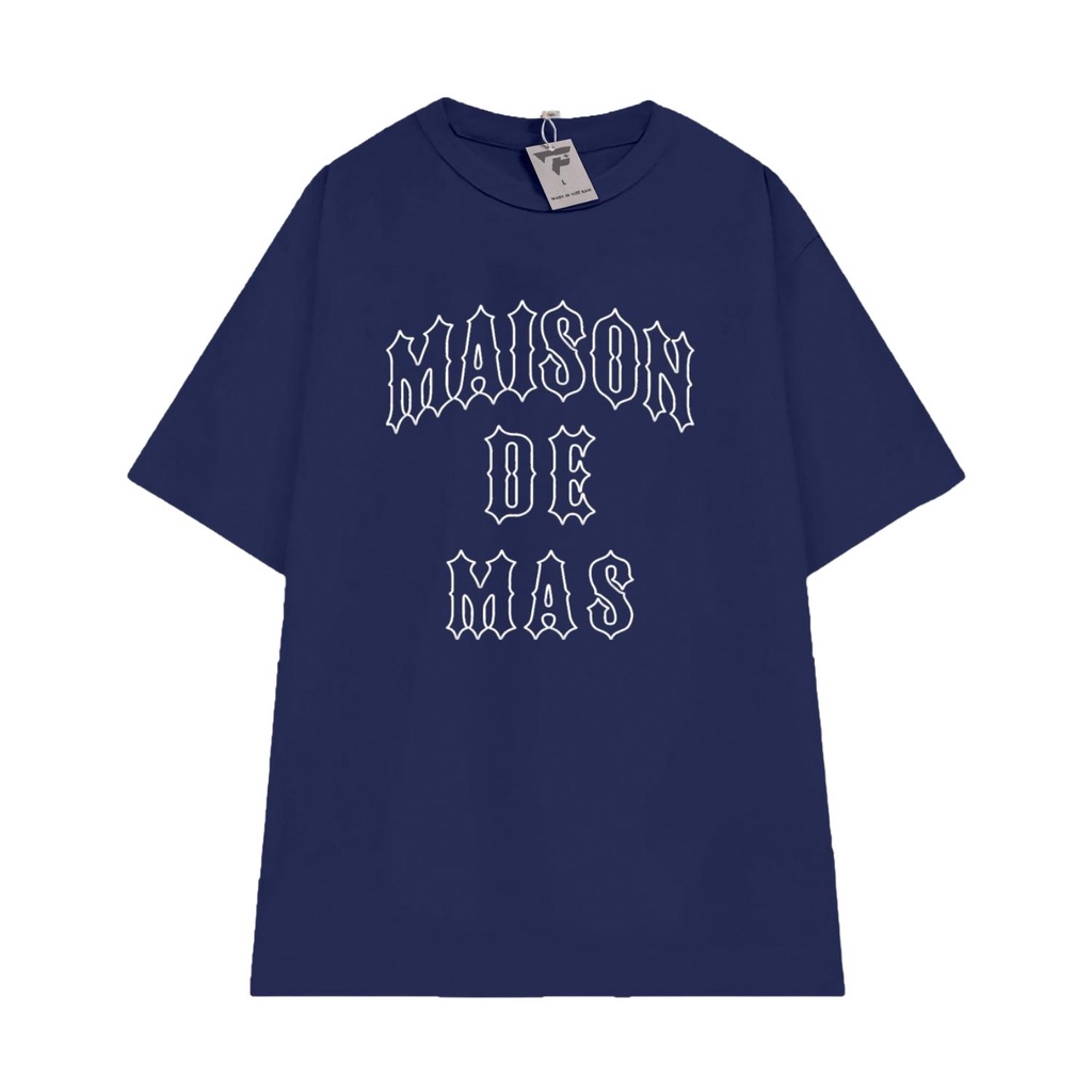 Áo thun basic unisex in chữ MAISON DE MAS form rộng tay lỡ FPLUS FP112