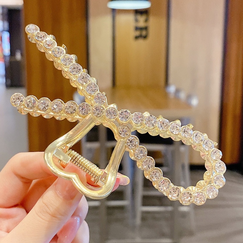 Kẹp tóc kim loại đính ngọc trai giả 2021 kiểu Hàn Quốc thanh lịch