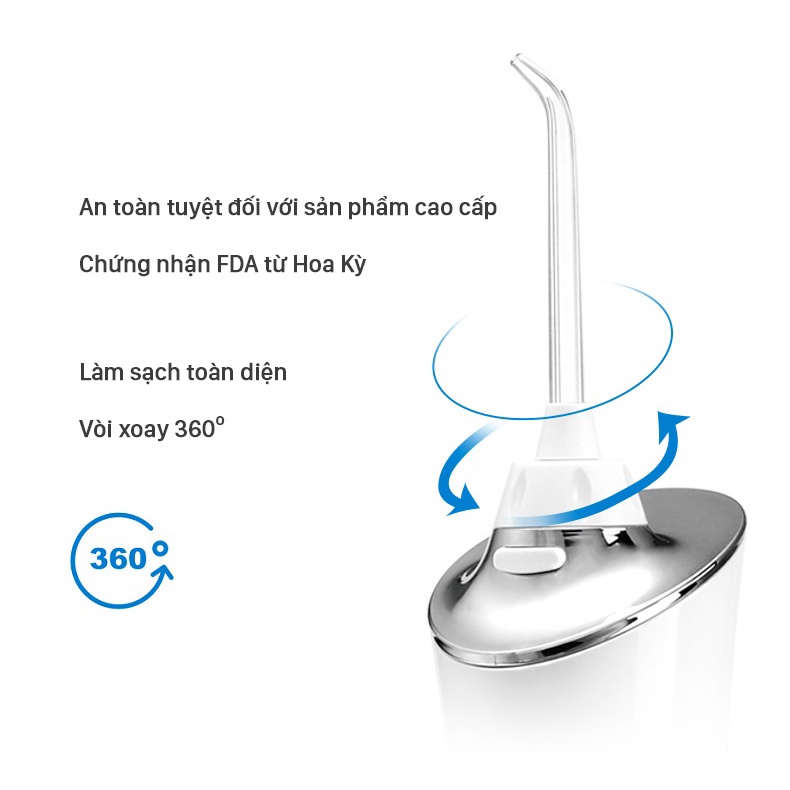 Combo Máy tăm nước cao cấp WaterPush 2203 + Kem đánh răng Phoca chính hãng Thái Lan