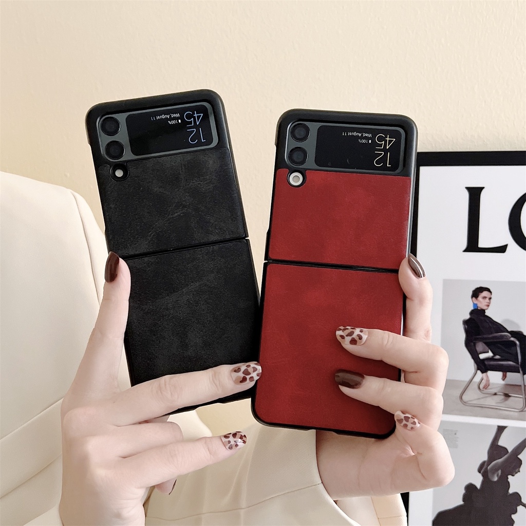 Samsung Galaxy Z Flip 3 5G Leather Case Samsung Z Flip3 Fold3 Flip Cover