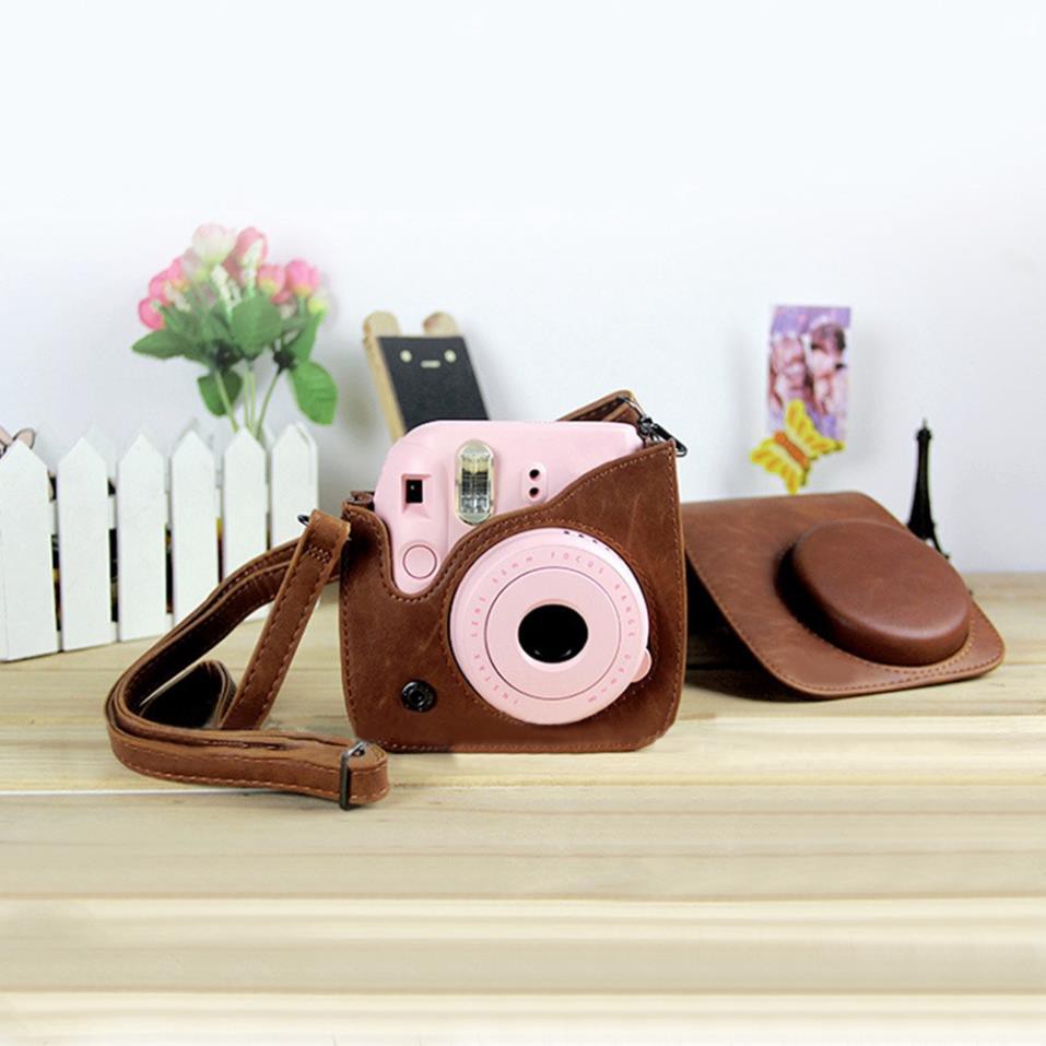 Túi Da Pu Đeo Vai Đựng Máy Ảnh Polaroid Fujifilm Instax Mini 8 (7 Màu)