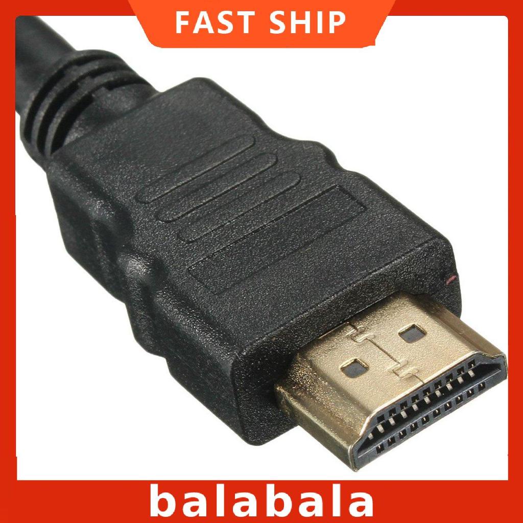 [BL]1080P HDTV HDMI-compatible Male To 3 RCA Audio Video AV Cable Cord Adapter