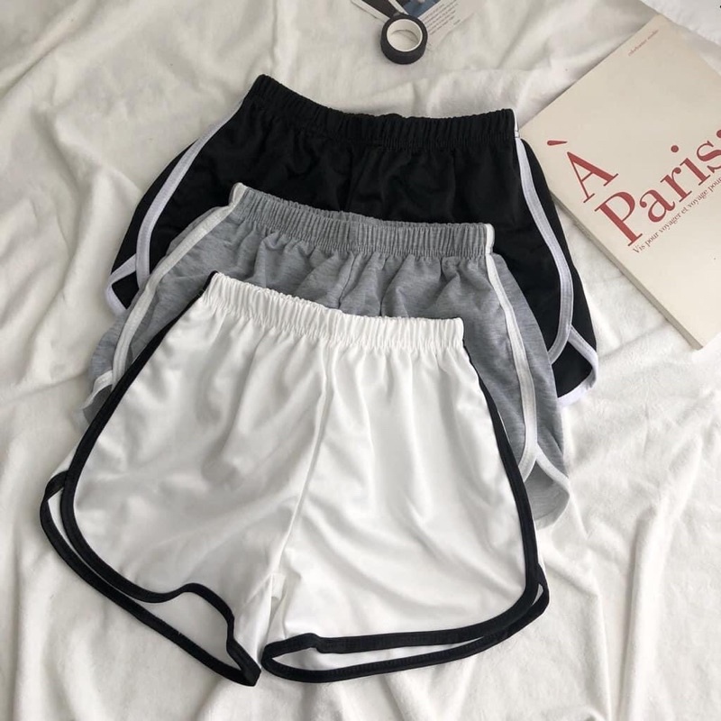 Quần Sooc Nữ Viền Sexy - Rere.Store  - Short đùi trẻ trung năng động màu đen Ulzzang, Quần sort nữ