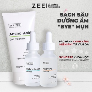 Bộ sản phẩm sạch sâu ngừa mụn trẻ hóa phục hồi da Amino Acid, Hyaluronic Acid, Mugwort | ZEE ZEE skincare