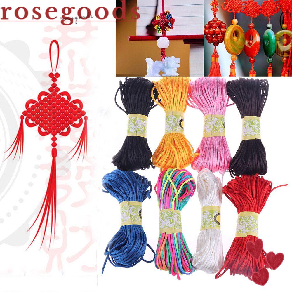 Cuộn Dây Vải Sa Tanh Mềm Mại Dài 20m Dùng Để Xỏ Hạt Trang Trí