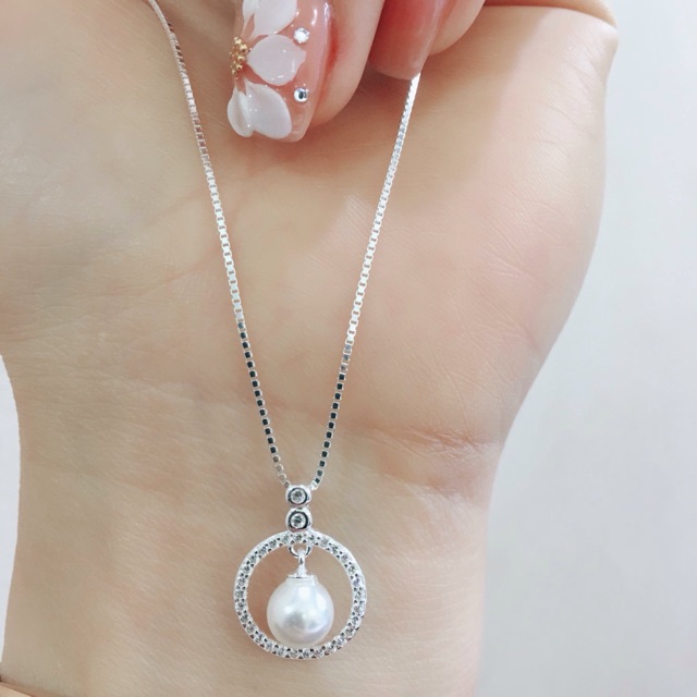 Dây chuyền mặt Ngọc trai bạc ta