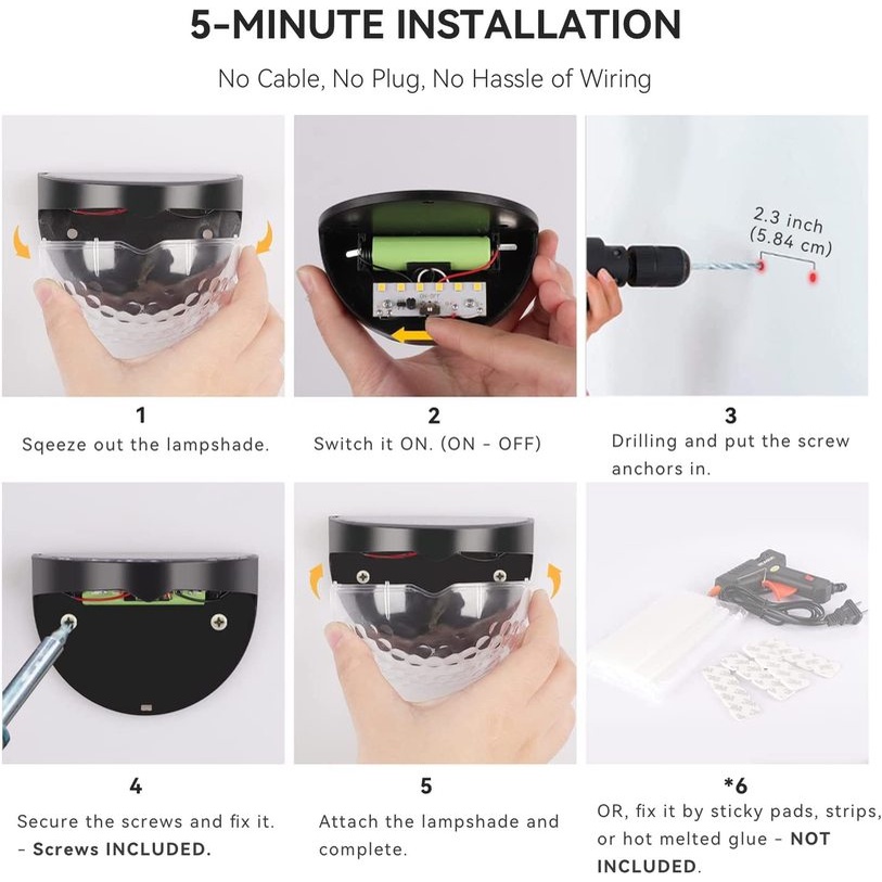 Đèn Led 6 Bóng Hình Bán Nguyệt Trong Suốt Chống Nước Dùng Năng Lượng Mặt Trời