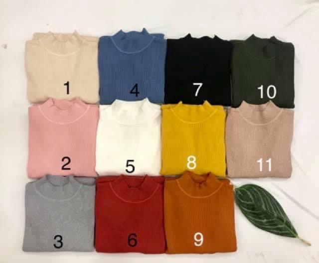 Áo Len Tăm Nữ Dài Tay Cổ 3cm Nhiều Màu Must Have Trong Mùa Đông Mua Thì Mua Hong Mua Thì Mua