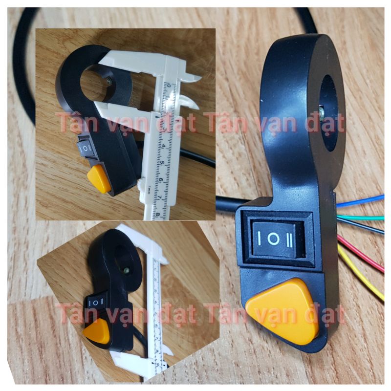 Công tắc Tắt Mở màu Đen kèm nút Passing màu Cam cho đèn trợ sáng L4 L4X L6