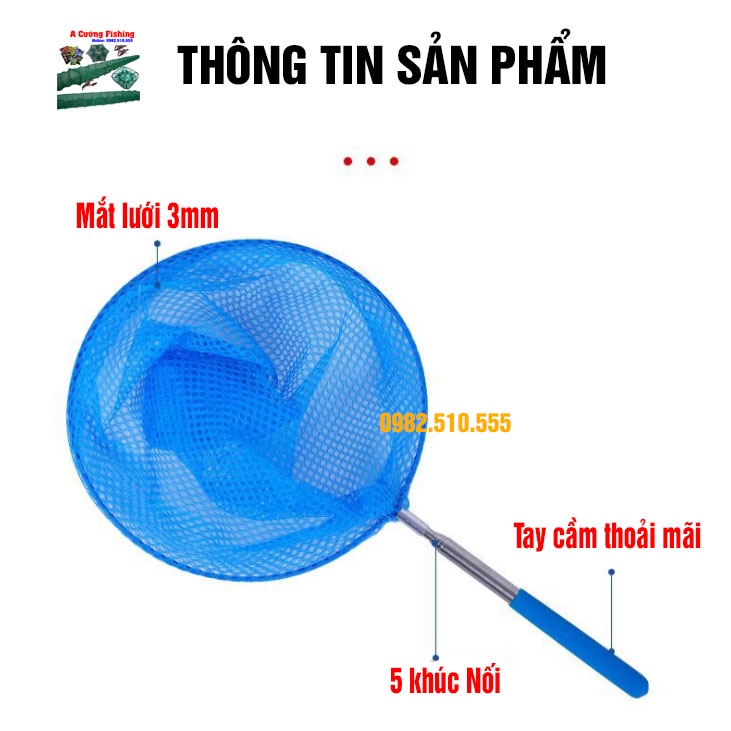 Vợt Bắt Cá Cảnh - Bắt Bướm Kéo Dài - Chuôi Bọc Nhựa