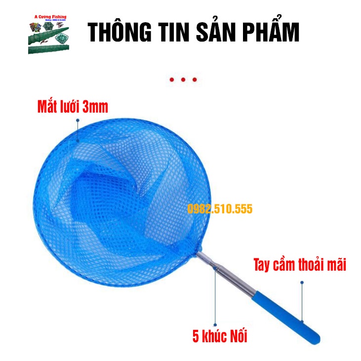 Vợt Bắt Cá Cảnh - Bắt Bướm Kéo Dài - Chuôi Bọc Nhựa