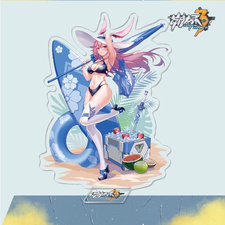 Mô hình Standee HONKAI IMPACT 3 ảnh đứng Tượng Acrylic Anime mica chibi trang trí trưng bày